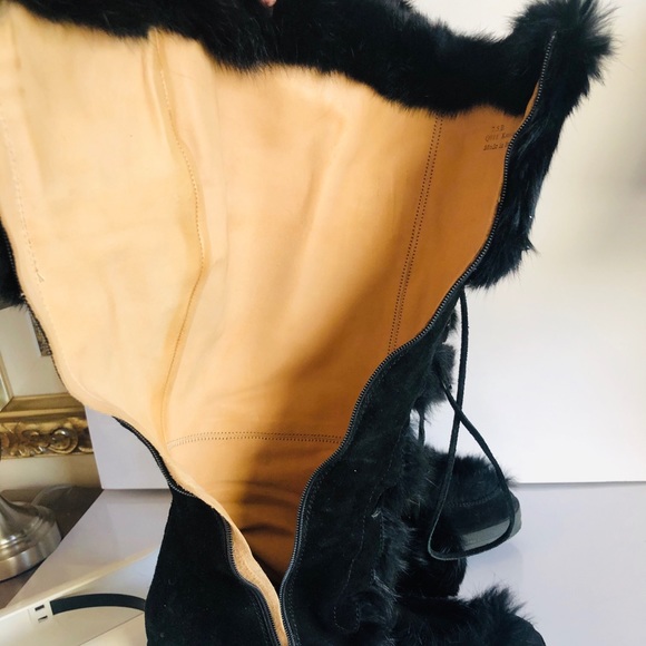 Coach Fur Lace-up Boots - Picture 7 of 9